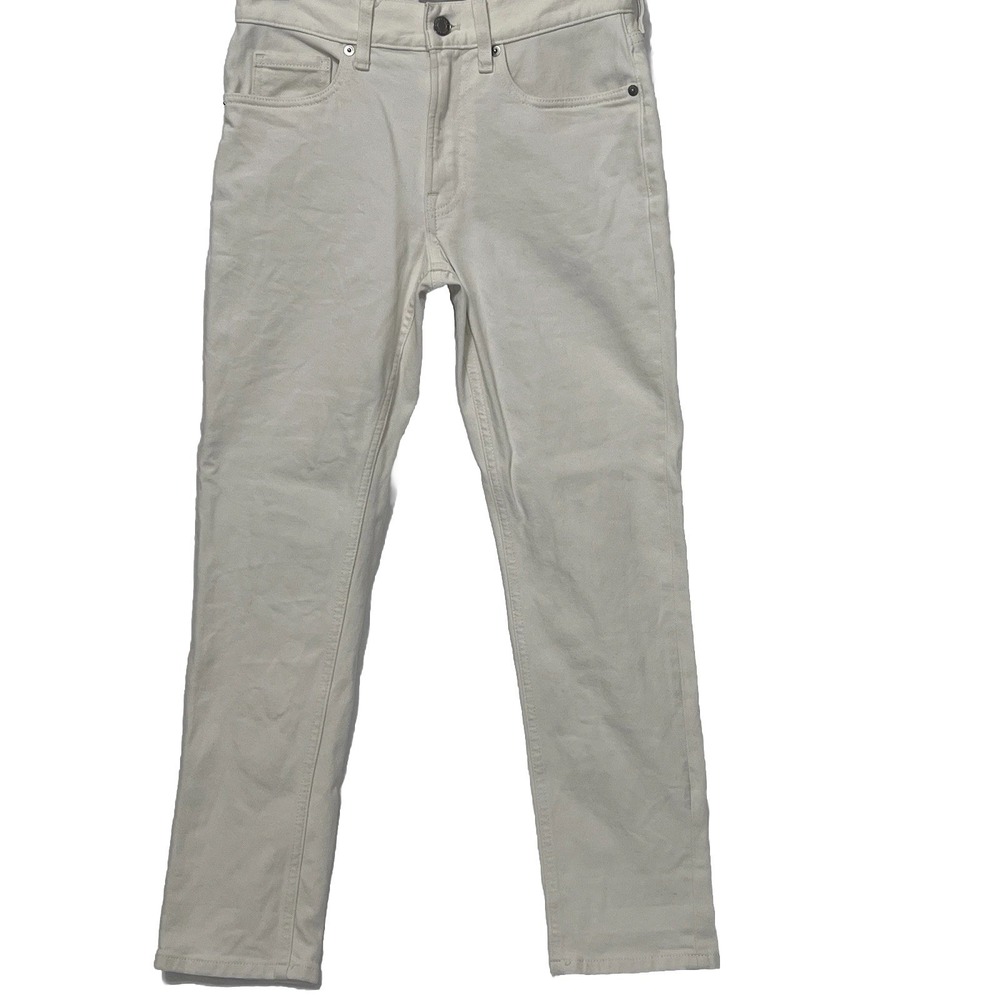 Everlane Slim Fit Denim Jeans Cream 5 Pocket Pants Men Size 28x28 Pre-Owned
